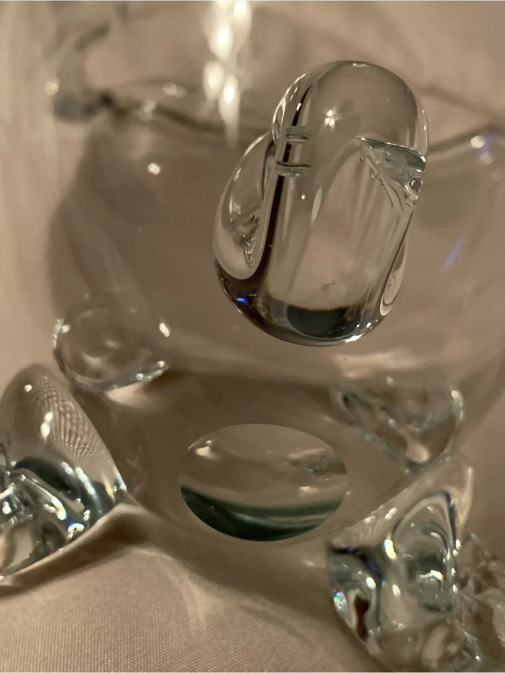 Clear Glass Creamer Pitcher with Handle - hand blown in Poland